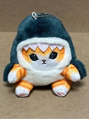 Mofusand Shark Cat Plush Keychain - Cute Kawaii Mini Stuffed Animal